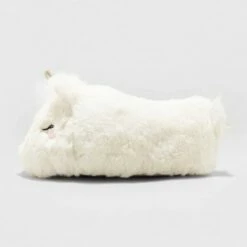 Girls' Unicorn Slippers - Cat & Jack™ White