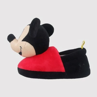 Toddler Boys' Disney Mickey Mouse Slippers - Red 3 Toddler Boys' Disney Mickey Mouse Slippers - Red