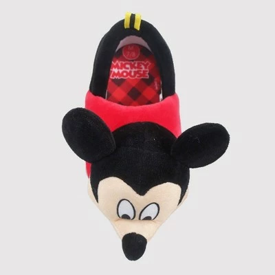 Toddler Boys' Disney Mickey Mouse Slippers - Red 4 Toddler Boys' Disney Mickey Mouse Slippers - Red - Image 2