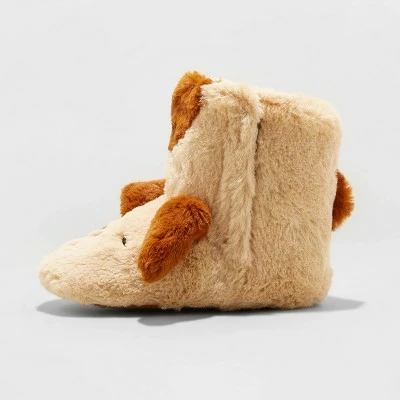 Toddler Boys' Marlo Dog Slippers - Cat & Jack™ Brown 3 Toddler Boys' Marlo Dog Slippers - Cat & Jack™ Brown
