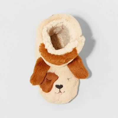 Toddler Boys' Marlo Dog Slippers - Cat & Jack™ Brown 4 Toddler Boys' Marlo Dog Slippers - Cat & Jack™ Brown - Image 2