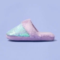 Girls' Sammie Flip Sequin Scuff Slippers - More Than Magic™ Violet