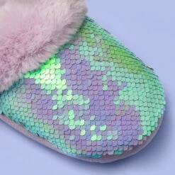 Girls' Sammie Flip Sequin Scuff Slippers - More Than Magic™ Violet 8 Girls' Sammie Flip Sequin Scuff Slippers - More Than Magic™ Violet -Kids' Shoes Official Shop unnamed file 5307