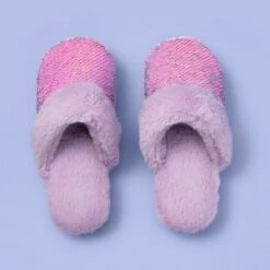 Girls' Sammie Flip Sequin Scuff Slippers - More Than Magic™ Violet 9 Girls' Sammie Flip Sequin Scuff Slippers - More Than Magic™ Violet -Kids' Shoes Official Shop unnamed file 5308