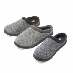 Hanes Boy's Marled Knit Jersey Clog Slipper