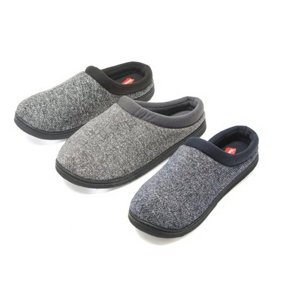Hanes Boy's Marled Knit Jersey Clog Slipper 3 Hanes Boy's Marled Knit Jersey Clog Slipper