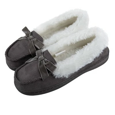 Jessica Simpson Girl's Micro-Suede Moccasin Slipper with Bow 4 Jessica Simpson Girl's Micro-Suede Moccasin Slipper with Bow - Image 2