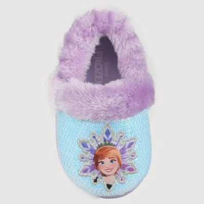 Toddler Girls' Frozen Slippers - Purple 4 Toddler Girls' Frozen Slippers - Purple - Image 2