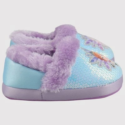 Toddler Girls' Frozen Slippers - Purple 7 Toddler Girls' Frozen Slippers - Purple - Image 5
