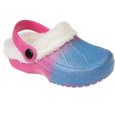 Rampage Toddler Girl's Cute And Comfy Rainbow Glitter Clogs With Sherpa Lining Waterproof Easy Slip-On 3 Rampage Toddler Girl's Cute And Comfy Rainbow Glitter Clogs With Sherpa Lining Waterproof Easy Slip-On