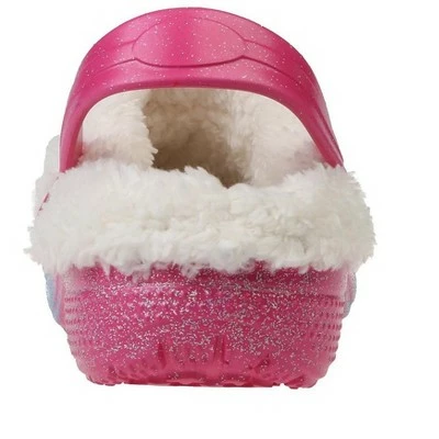 Rampage Toddler Girl's Cute And Comfy Rainbow Glitter Clogs With Sherpa Lining Waterproof Easy Slip-On 6 Rampage Toddler Girl's Cute And Comfy Rainbow Glitter Clogs With Sherpa Lining Waterproof Easy Slip-On - Image 4