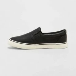 Boys' Enzo Slip-On Apparel Sneakers - Cat & Jack™ Black
