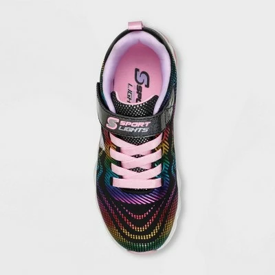 Girls' S Sport by Skechers Azariah Light-Up Apparel Sneakers - Black 4 Girls' S Sport by Skechers Azariah Light-Up Apparel Sneakers - Black - Image 2