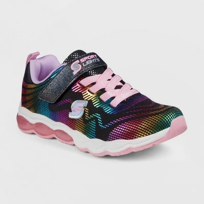 Girls' S Sport by Skechers Azariah Light-Up Apparel Sneakers - Black 5 Girls' S Sport by Skechers Azariah Light-Up Apparel Sneakers - Black - Image 3