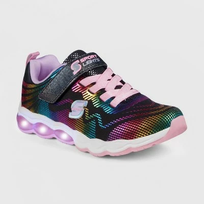 Girls' S Sport by Skechers Azariah Light-Up Apparel Sneakers - Black 8 Girls' S Sport by Skechers Azariah Light-Up Apparel Sneakers - Black - Image 6
