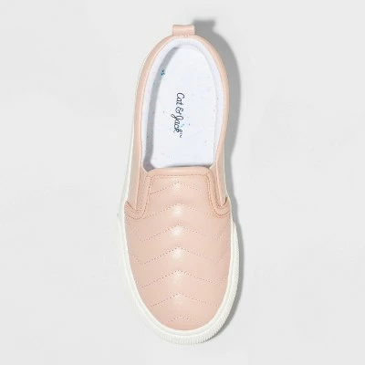 Girls' Nellie Slip-On Apparel Sneakers - Cat & Jack™ Blush 4 Girls' Nellie Slip-On Apparel Sneakers - Cat & Jack™ Blush - Image 2