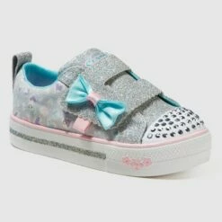 Toddler Girls' S Sport By Skechers Micaela Heart Print Apparel Sneakers - Silver -Kids' Shoes Official Shop unnamed file 886