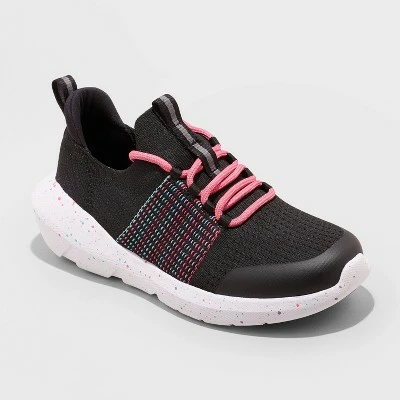 Girls' Cullen Slip-On Apparel Sneakers - All in Motion™ Black 7 Girls' Cullen Slip-On Apparel Sneakers - All in Motion™ Black - Image 5