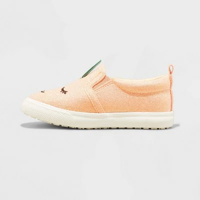 Toddler Girls' Vivian Fruit Print Slip-On Apparel Sneakers - Cat & Jack™ Orange 3 Toddler Girls' Vivian Fruit Print Slip-On Apparel Sneakers - Cat & Jack™ Orange